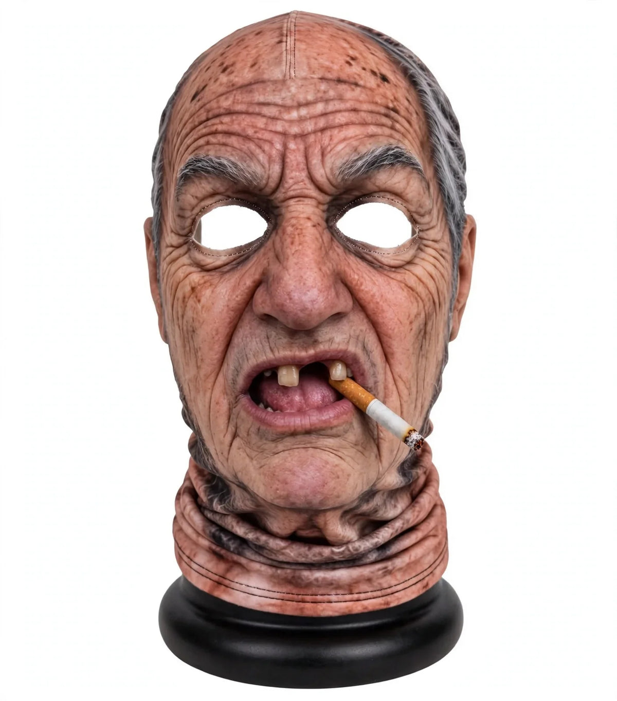 Screaming Smoker Grandpa – Funny 3D Old Man Face Mask